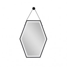 Огледало за баня LED осветление "ZI314", 60х80х5 см, черна рамка
